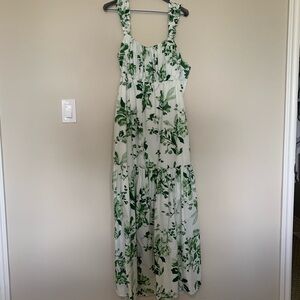 Abercrombie Maxi Dress - Summer dress - Garden Floral green white - medium tall